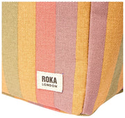 Borsa per il pranzo in tela di cotone Roka Hampstead - Multi righe sbiadite