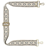 Tracolla per borsa Elie Beaumont - Diamante intrecciato crema/blu scuro