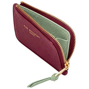 Portacarte Elie Beaumont Coin - Rosso vino/Verde menta