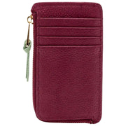 Portacarte Elie Beaumont Coin - Rosso vino/Verde menta