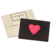 Portacarte Elie Beaumont Heart - Nero/Rosa bacca