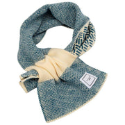 Sciarpa pull through lavorata a maglia di Elie Beaumont - Teal Basketweave