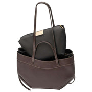 Borsa tote origami Elie Beaumont - Marrone cioccolato fondente