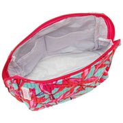 Borsa da toilette in velluto Serendipity Elie Beaumont - Rosa corallo giglio