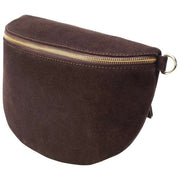Borsa a tracolla grande in pelle scamosciata Elie Beaumont - Marrone cioccolato