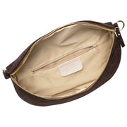 Borsa a tracolla grande in pelle scamosciata Elie Beaumont - Marrone cioccolato