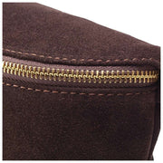 Borsa a tracolla grande in pelle scamosciata Elie Beaumont - Marrone cioccolato