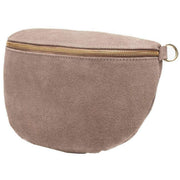 Borsa a tracolla grande in pelle scamosciata Elie Beaumont - Beige visone