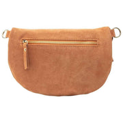 Borsa a tracolla grande in pelle scamosciata Elie Beaumont - Marrone chiaro
