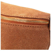 Borsa a tracolla grande in pelle scamosciata Elie Beaumont - Marrone chiaro