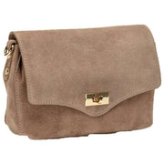 Borsa Midi Twist in pelle scamosciata Elie Beaumont - Beige visone