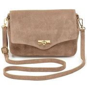 Borsa Midi Twist in pelle scamosciata Elie Beaumont - Beige visone
