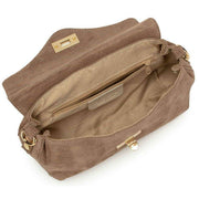 Borsa Midi Twist in pelle scamosciata Elie Beaumont - Beige visone
