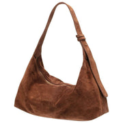 Borsa morbida in pelle scamosciata Elie Beaumont - Marrone medio