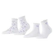 Esprit Blossom 2 Pack Socks - White