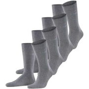 Esprit Solid 4 Pack Socks - Light Grey Mel