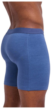 Boxer a gamba lunga Falke Daily Comfort, confezione da 2 - blu/arancione