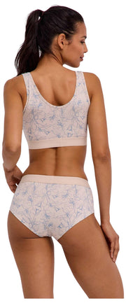 Falke Daily Comfort Print Confezione da 2 bralette bustier - Beige/Blu