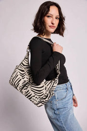 Borsa a tracolla multitasche Hindbag Emile - Tiger Ecru