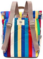 Zaino medio Roka Canfield B in tela riciclata - Wide Multi Stripe