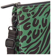 Borsa a tracolla in tela riciclata Roka Carnaby XL - Verde carciofo misto