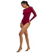 Body Falke Daily Bateau - Rosso Chianti