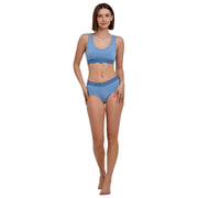 Slip a vita bassa Falke Daily Comfort, confezione da 2 - blu/beige