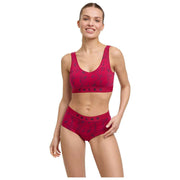 Confezione da 2 bralette bustier Falke Daily Comfort Print - Nero/Rosso