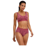 Bralette bustino in confezione da 2 con stampa Falke Daily Comfort - rossa