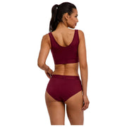 Bralette bustino in confezione da 2 con stampa Falke Daily Comfort - rossa