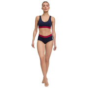 Slip a vita bassa Falke Daily Comfort Print, confezione da 2 - nero/rosso