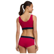 Slip a vita bassa Falke Daily Comfort Print, confezione da 2 - rosso/nero