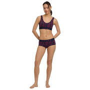 Slip a vita bassa Falke Daily Comfort Print, confezione da 2 - rosso/nero