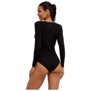 Body con slip Falke Daily Drape - nero