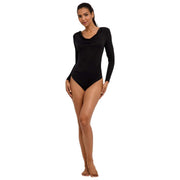 Body con slip Falke Daily Drape - nero