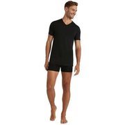 Falke Daily Natural V-Neck T-Shirt - Black