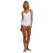 Top spaghetti senza cuciture Falke Daily - bianco