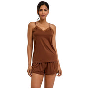 Top chemise Falke Delicate Touch - Marrone cervo
