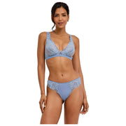 Bralette a triangolo Falke Delicate Touch - Acciaio blu