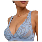 Bralette a triangolo Falke Delicate Touch - Acciaio blu