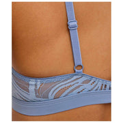 Bralette a triangolo Falke Delicate Touch - Acciaio blu