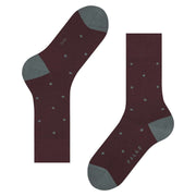 Falke Dot Socks - Burgundy