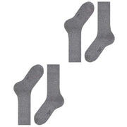 Falke Happy 2 Pack Socks - Light Grey Mel