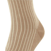 Falke Oxford Stripe Socks - Camel Brown