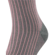 Falke Oxford Stripe Socks - Steel Mel Grey