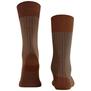 Falke Oxford Stripe Socks - Terracotta Brown