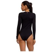 Body Falke Timeless in cotone girocollo - nero