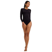 Body Falke Timeless in cotone girocollo - nero