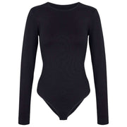 Body Falke Timeless in cotone girocollo - nero