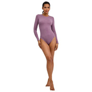 Body Falke Timeless in cotone girocollo - Magnolia Lilla